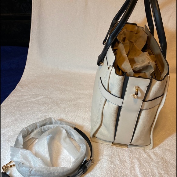 COACH Purse Black Off-White LRG Authentic  Leather - Picture 6 of 10